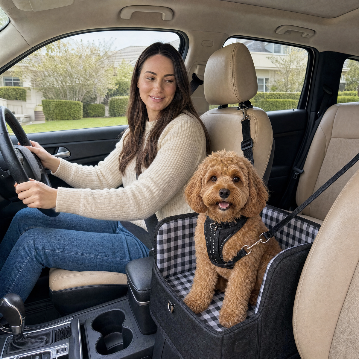 Buckle Pup™ - Front Seat Dog Booster for Small Dogs